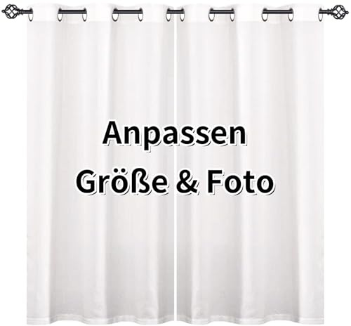 ANHOPE Personalisierte Blickdichte Gardinen mit Ösen Muster - 0202 Verdunklungsvorhänge Benutzerdefinierte Vorhänge mit Stangendurchzug Schlafzimmer Wohnzimmer Vorhang 2er Set