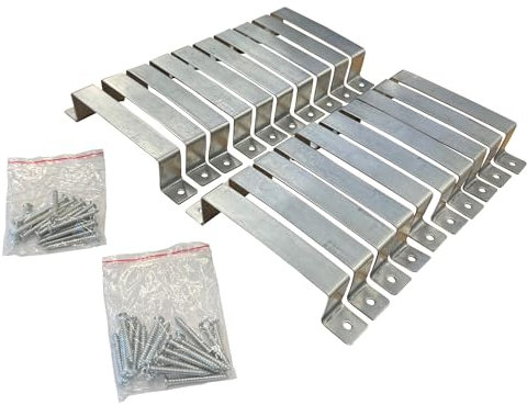 Fence Panel Security Bracket Set (20 Pack) Galvanized Steel Post Clips