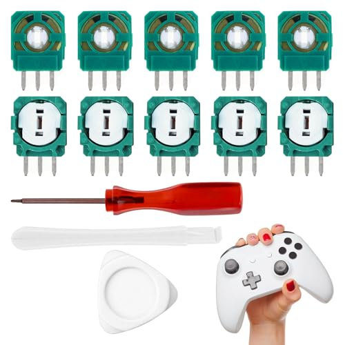 10 Pièces Potentiomètre de Module Analogique pour PS5 Manettes de jeu,Potentiomètre 2.3K Trimmer avec Kit de Réparation,Pièces de Réparation du Stick Analogique du Contrôleur pour PS5