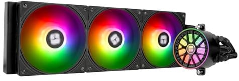 TR-Thermalright AQUA Elite 360 V6 ARGB Black Liquid CPU Cooler de CPU, enfriamiento Aio de 360 mm, Ventilador de 3 PWM-ARGB, para AM4/AM5, Intel LGA1851/1700/115x/1200 (negro)