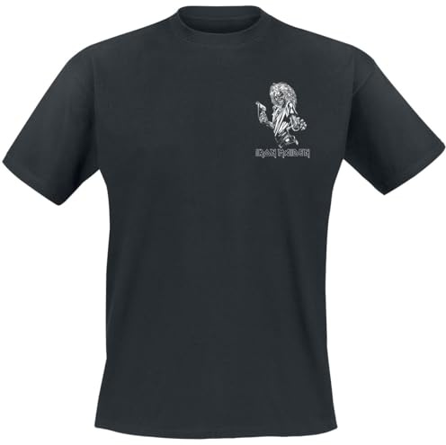 Iron Maiden Killers Line Drawing Pocket Print Männer T-Shirt schwarz