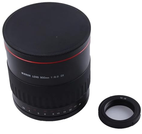 Lens， Compatible for Canon 50D 40D 850D 800D 600D 4000D 2000D EOS Rebel T7 T6 900mm F8.0 Telephoto Mirror Lens with Tripod Mount(M4/3)