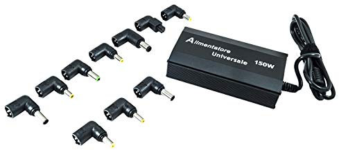 AntDau71 Caricabatterie Universale per Notebook 150W con 10 ADATTATORI per Ricarica Portatile CW297