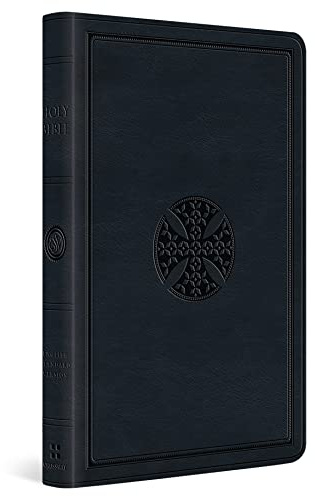 ESV Large Print Value Thinline Bible (TruTone, Navy, Mosaic Cross Design)
