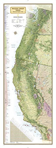 Pacific Crest Trail Wall Map: Wall Maps History & Nature (National Geographic Reference Map)