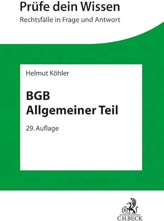 BGB Allgemeiner Teil (Prüfe dein Wissen)