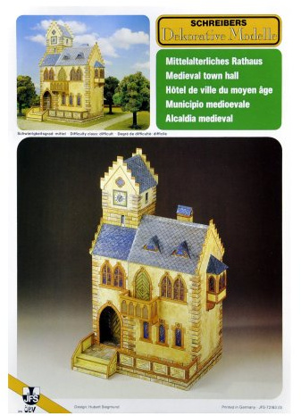 Aue-Verlag 17 x 25 x 38 cm Mittelalter Rathaus Modellbausatz