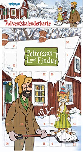 Adventskalender-Karte Pettersson und Findus: Weihnachtskalender zum Verschicken