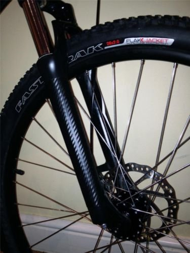 Ellis Graphix Carbon Fibre fork leg/front shocks protectors for Bicycle Bike Cycle MTB BMX Made