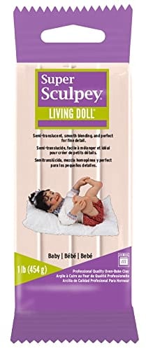 Polyform ZSLD-4 Super Sculpey Lebende Puppe Tonbaby 1 Pfund