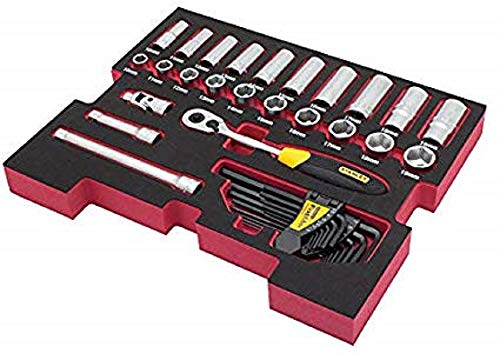 STANLEY Fmht0-74296 Jeu De Douilles Gamme FATMAX - Iso 2936 - Acier - 48 Pièces