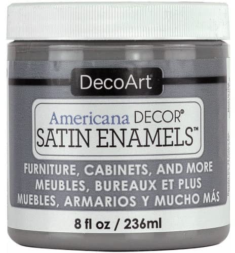 Americana Décor Peinture acrylique pour bouteille d'émail satiné Gris fumé 7 x 7 x 8 cm