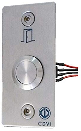 Pulsador NO/NC con placa frontal de acero inoxidable - BPNONFCAB - CDVI