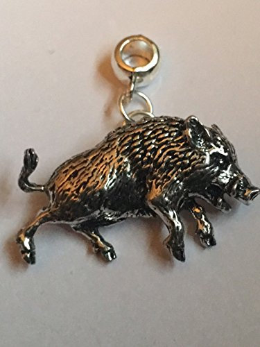 Z68 sanglier 3 Charm avec trou de 5 mm pour s'adapter au Pendentif Bracelet à breloques Postées par nous cadeaux pour tous 2016 à partir de Derbyshire britannique