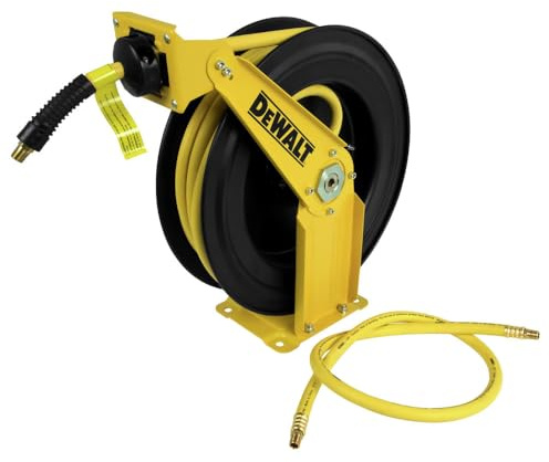 DeWalt DXCM024-0343 Double Arm Hose Reel with 3/8” x 50’ Premium Rubber Hose
