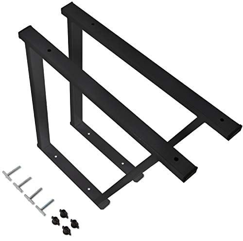 VW Multivan T5/T6 Pulverbeschichtete Konsole/Multiflexboard mit Schienenbefestigung/Schwarze Konsolen für VW Bus Modelle / T5 Zubehör / T6 Bettverlängerung/Höhe 51cm / 2 Stück (Schwarz)