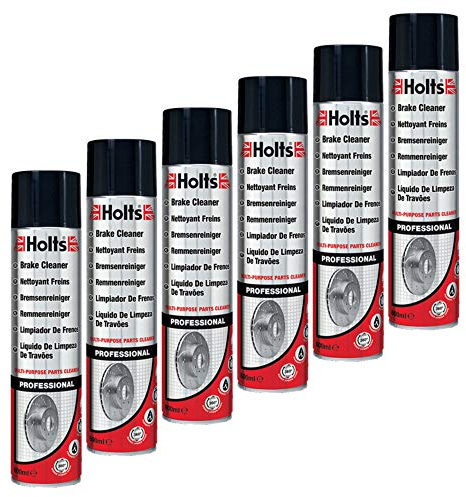 Holts 6 limpiadores de frenos en espray, limpiador de piezas de vehículos, mantenimiento de limpieza, cuidado del coche, aerosol, 600 ml 0131
