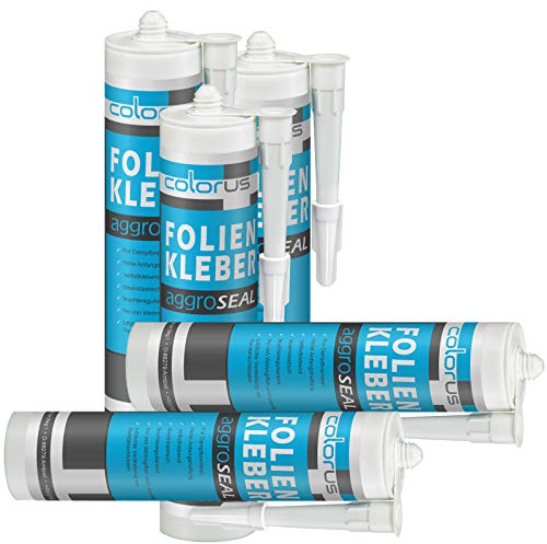 5 x Colorus Profi Folienkleber 310 ml | AggroSeal Dichtkleber Dichtmasse bauelastisch für Dampfbremsfolie Dampfsperrfolie Dampfsperre Dampfbremse | Folien-Anschlusskleber mit extrem hoher Haftung