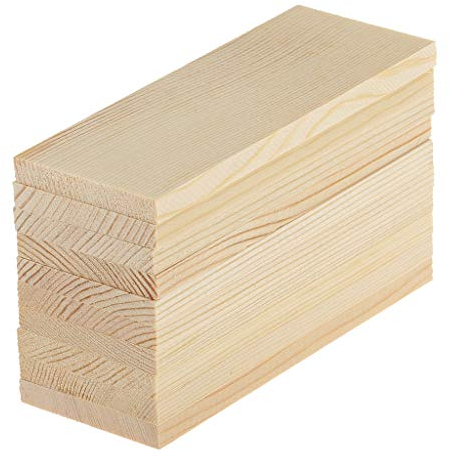 Lot de 10 planches rectangulaires en bois de pin de 10 cm pour travaux manuels, peinture, modélisme, chantournage, décoration d'intérieur