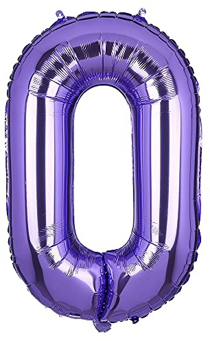100 CM Groß Lila Zahl 0 Folienballon Luftballon Folien Mylar Riese Helium Luftballons Geburtstag Party Deko Lieferungen