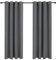 Deconovo Oxford Thermogardinen für Wohnzimmer, 160x132 cm(HöhexBreite), Dunkelgrau, 2er Set