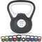 MSPORTS Kettlebell 2 – 20 kg inkl. Übungsposter Kugelhantel (20 Kg - Weiß)