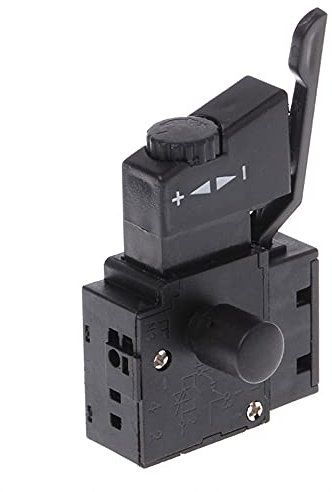 Interruptor de gatillo de taladro eléctrico FA2-6/1BEK, interruptor de control de velocidad de CA 250 V 10 A, interruptor de botón de regulación de velocidad de herramienta eléctrica (negro)