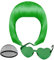 PLULON Dunkelgrün Bob Perücke und Sonnenbrille Set, Neon Kurze Bob Perücke Sonnenbrille Pack Kostüm Bunte Cosplay Perücke Haarteile für Bachelorette Neon Party Favors, Halloween Dekorationen