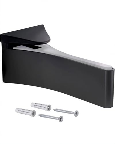 Gedotec Design Regal-Halterung - Wandregal aus Metall - Schwarz matt | 1 Stück - Regalhalterung Schwerlast | MAFOS | Tablardicke 6-30 mm | Regalboden-Träger mit Tragkraft bis 50 kg | Regalträger