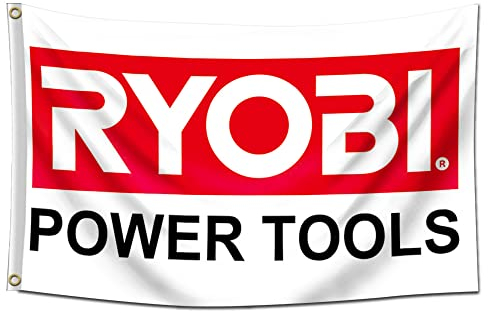 Arbinger Ryobi Flaggen-Banner (9 x 150 cm) für Wand-/Garage, Elektrowerkzeuge, grau, HD-Druck/Vibrat-Farbe/150D-Polyester