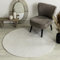 Carpet Studio Maine Teppich Rund Crème, Runder Teppich 130cm, Teppich Wohnzimmer, Kurzflor Teppiche, Wohnzimmerteppich, Teppich Schlafzimmer