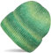 styleBREAKER Damen Strickmütze mit Streifen Farbverlauf im Ombré Look, Feinstrick Mütze, Strick Beanie 04024199, Farbe:Dunkelgrün-Grün