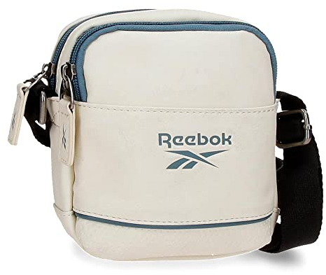 Reebok Cincinnati Umhängetasche Zwei Fächer Weiß 12x16x3,5 cm Kunstleder