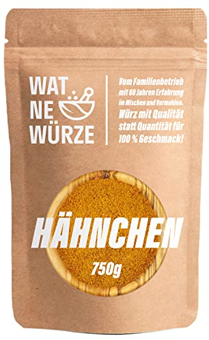 WAT NE WÜRZE Hähnchengewürz Chicken Rub 750 g | Gewürz für Brathähnchen, Chicken Wings, Hähnchen, Gans und Broiler | Gewürzsalz Marinade für Geflügel