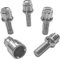 Felgenschloss M14x1,5x28mm Kugelbund R13 kompatibel mit Audi Bentley Cupra Ford Seat Skoda McLaren VW 4x silberne Felgenschlösser Felgensicherungen Radsicherungen Radschlösser Radschrauben Radbolzen