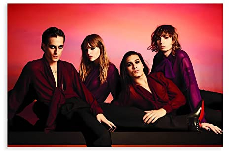 MOIT Band Måneskin Leinwand-Poster, Wandkunst, Dekoration, Druck, Bild, Gemälde für Wohnzimmer, Schlafzimmer, Dekoration, Rahmen-Stil, 30 x 45 cm