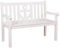 MR. DEKO® Gartenbank Anker aus Mahagoni weiß | Holzbank mit Lehne | Friesenbank für draußen | 2-Sitzer 120x60x89 cm | Sitzbank Mahagoniholz massiv & wetterfest für Garten Balkon Terrasse | Parkbank
