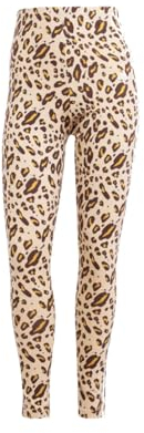 adidas Damen Essentials 3-Stripes Animal Print Leggings, Magic beige/mesa/Shadow Brown, XL
