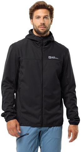 Jack Wolfskin Herren Feldberg Hoody M Softshelljacke, Schwarz, XL EU
