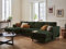 Lisa Design Jake – Wohnlandschaft U-Form – 7-Sitzer – mit Schlaffunktion und Bettkasten – aus Cord Grün