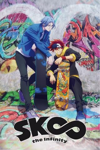 SK8 The Infinity - Reki et Langa - Poster Plakat Druck - Grösse 61x91,5 cm + 1 Packung tesa Powerstrips® - Inhalt 20 Stück