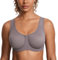 SYROKAN Women's Max Control Solid High Impact Plus Size Underwire Sports Bra for Large Breasts Deep Gray 38D