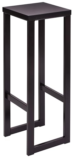 specwood Hocker Holz LOFT, Barhocker Holz, Blumenhocker mit Metallgestell, Sitzhocker 30x30x90 cm, Duschhocker Modern, Küchenhocker, Barstühle, Tresenhocker