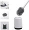 Bazasa Klobürste Silikon Toilettenbürste und Halter Set mit belüftetem Halter, WC-bürste für das Badezimmer, Wandmontage & Stehen Toilettenschrubber ohne Bohren