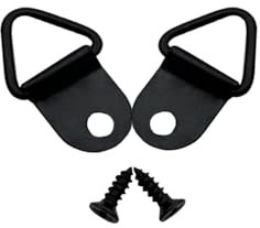 100 Pack Metal Triangle Hangers, D Rings Picture Hanging Hooks with Screws, Single Hole D-Ring Hook for Clock Paintings Artwork Photo Frames - Black