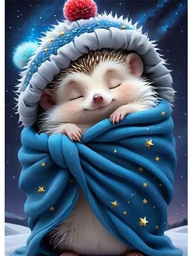 TOSTOG 5D Diamond Painting für Erwachsene,Igel Diamant Painting Kits Bilder,Diamant Malerei DIY Diamond Painting Bilder Set 30x40cm für Wanddekor