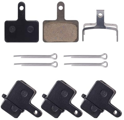 4 Paar Verschleißfest Scheibenbremsbeläge, Fahrradbremsbeläge mit Harzhalbmetall, Hintere Bremsbeläge aus Metall, MTB Fahrrad Bremsbeläge, Cube Bremsbeläge für Shimano B01S B03S M315 M355 M515 M525