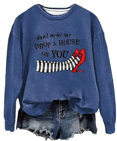 Halloween T-shirt Manches Longue Confort Pour Femme Pas Cher, Hauts Pullover Mode Imprimé Tête De Mort, Sweat Shirt T-Shirt Décontractées Fit Loose, Sweatshirt Vintage Blouse Confort Top Sweat Automne
