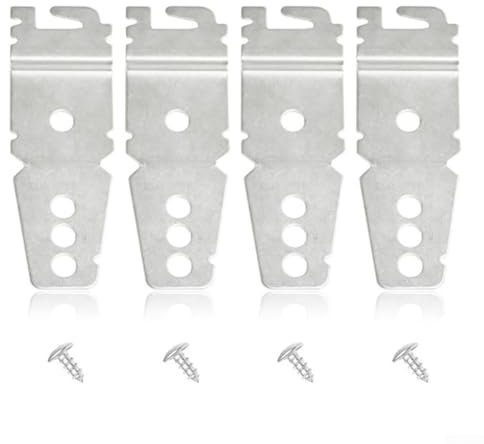 4pcs Dishwasher Mounting Bracket, Adjustable Under Counter Dishwasher Clips 8269145 Dishwasher Bracket with Screws