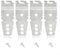 4pcs Dishwasher Mounting Bracket, Adjustable Under Counter Dishwasher Clips 8269145 Dishwasher Bracket with Screws